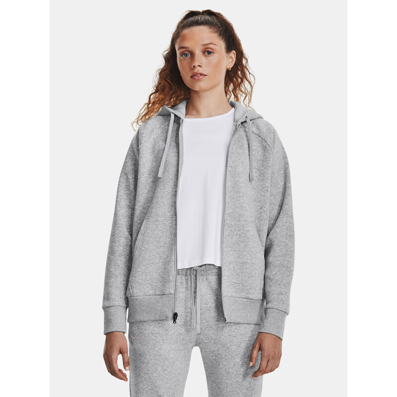 Under Armour MMikina UA Rival Fleece FZ Hoodie-GRY - Dámské 85194859