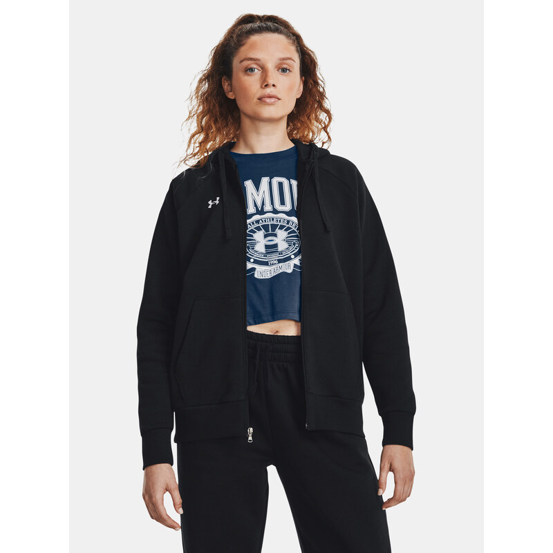 Under Armour MMikina UA Rival Fleece FZ Hoodie-BLK - Dámské