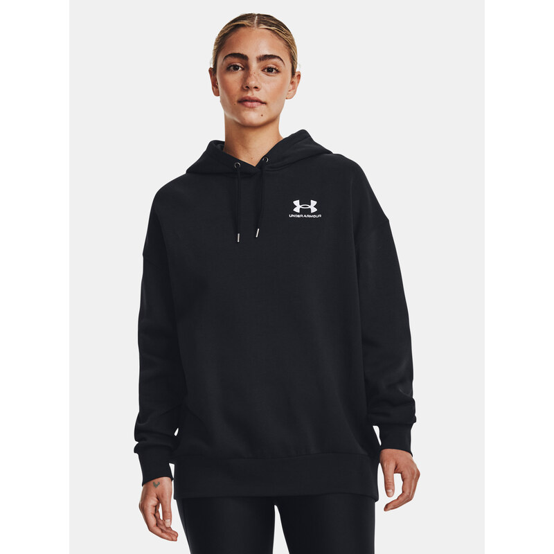 Under Armour MMikina Essential Flc OS Hoodie-BLK - Dámské 92891291