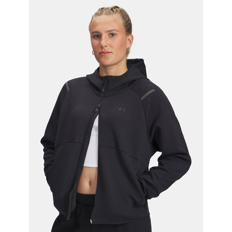 Under Armour MMikina Unstoppable Flc FZ-BLK - Dámské