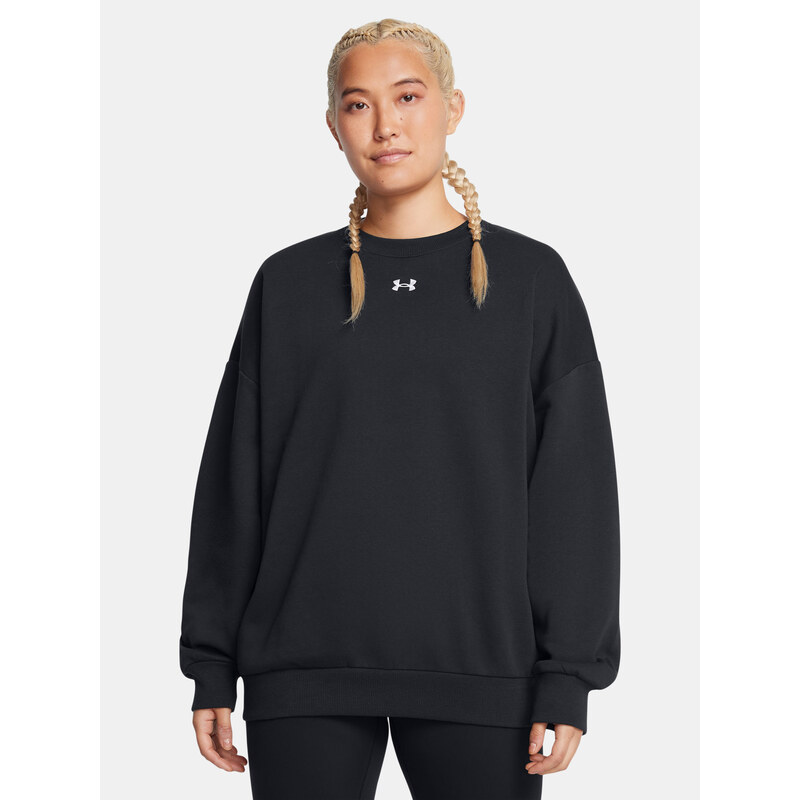 Dámská mMikina Under Armour Rival Fleece OS Crew-BLK - Dámské