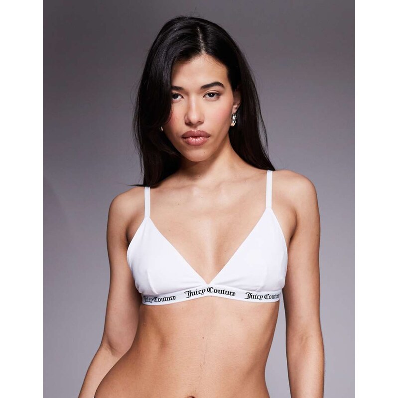 Juicy Couture logo triangle bra in white 111148595