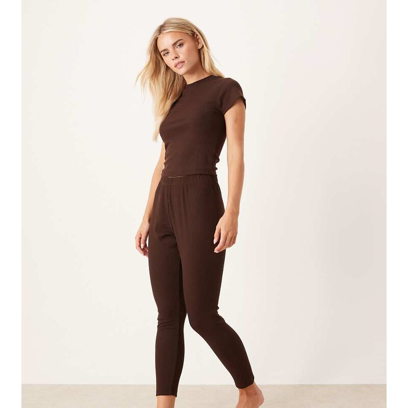 ASOS Petite ASOS DESIGN Petite lounge mix & match rib legging in 114800644