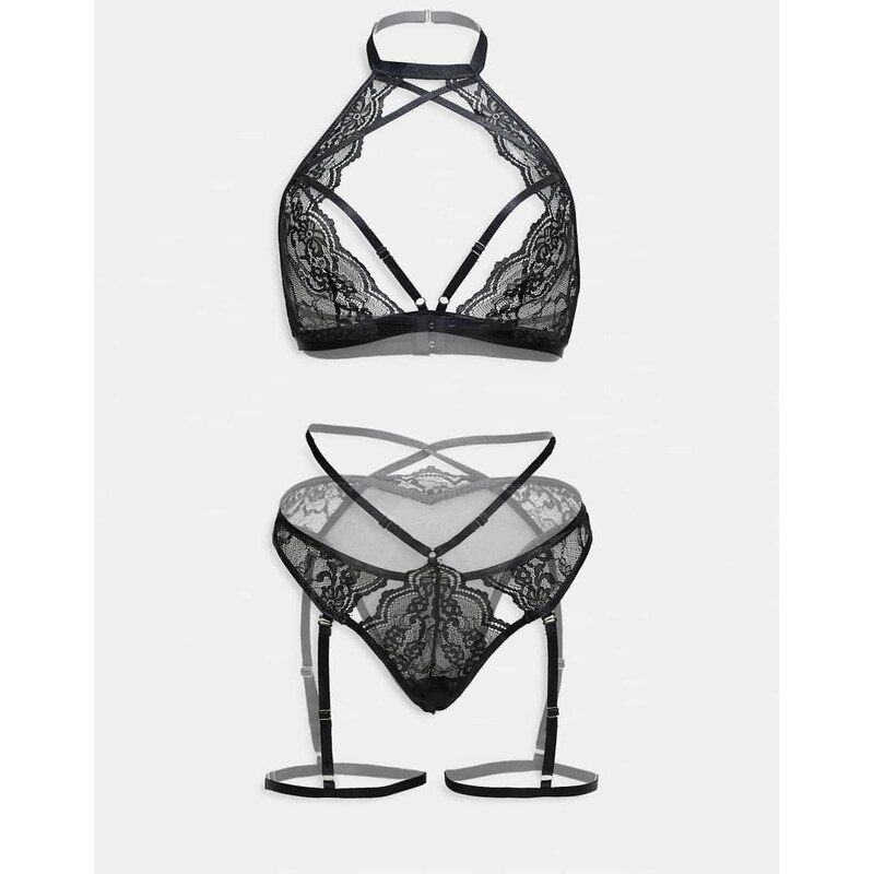 Ann Summers Rosella crotchless set in black 111144261