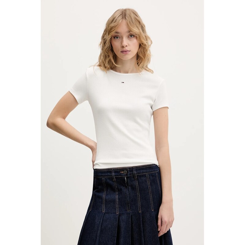 Tommy Jeans basic tričko dámské bavlněné s elastanem 2-pack