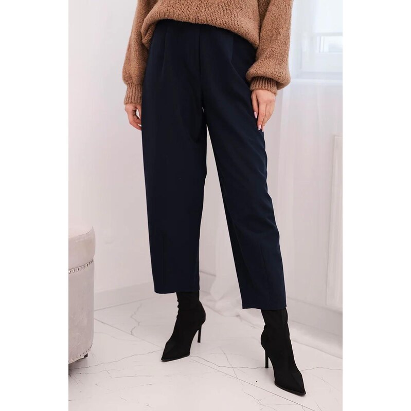 MladaModa Elegantní kalhoty s vysokým pasem model 10798 barva