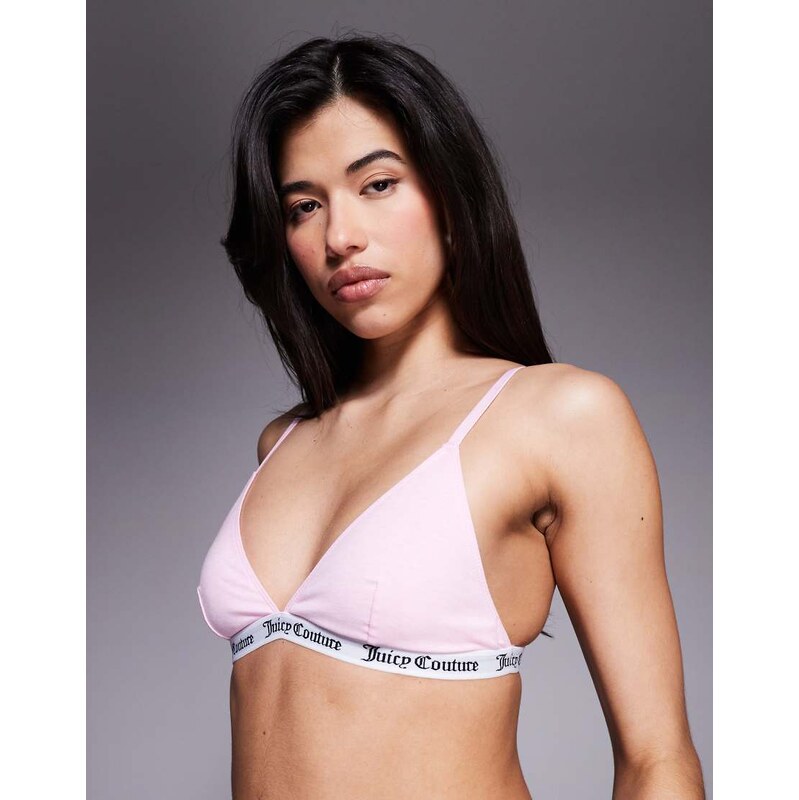 Juicy Couture logo triangle bra in light pink 111148598