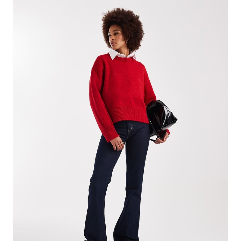 ONLY Tall Juicy flare jeans in rinsed dark blue 115743920