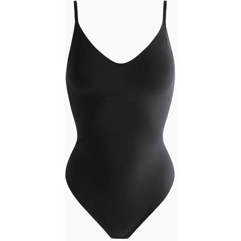 H&M - Body thong z mikrovlákna Light Shape - černá 111146654