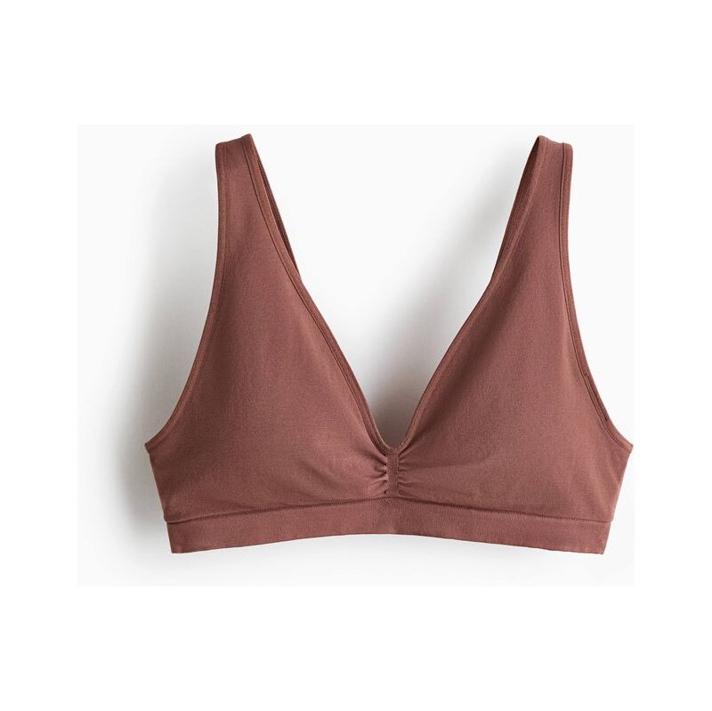 H&M - Bezešvá vyztužená podprsenka - červená 111146694