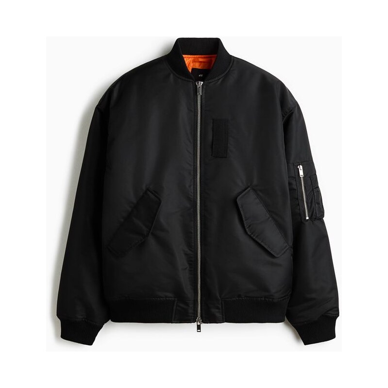 H&M - Vatovaný bomber - Černá