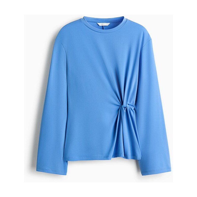 H&M - Top se stočeným detailem - Modrá