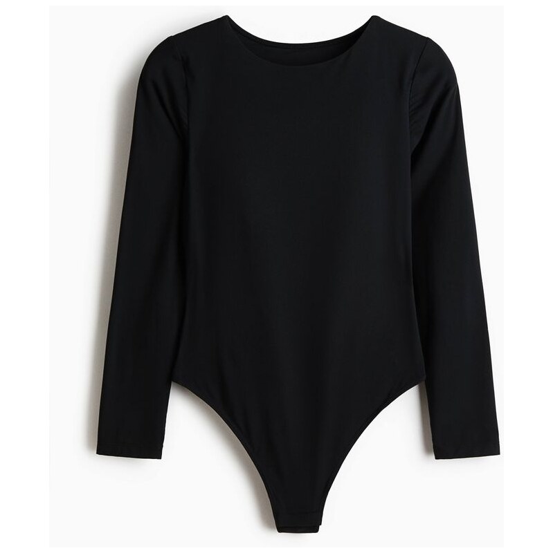 H&M - Body thong z mikrovláknas vyztuženými košíčky - černá 111146642