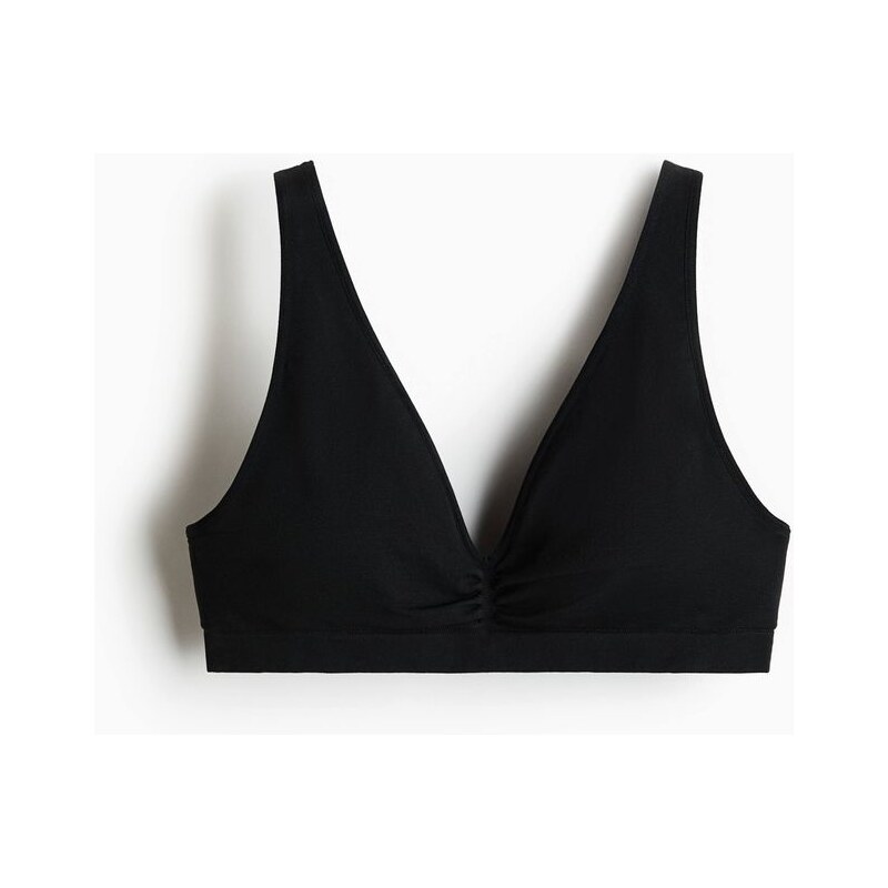 H&M - Bezešvá vyztužená podprsenka - černá 111146661