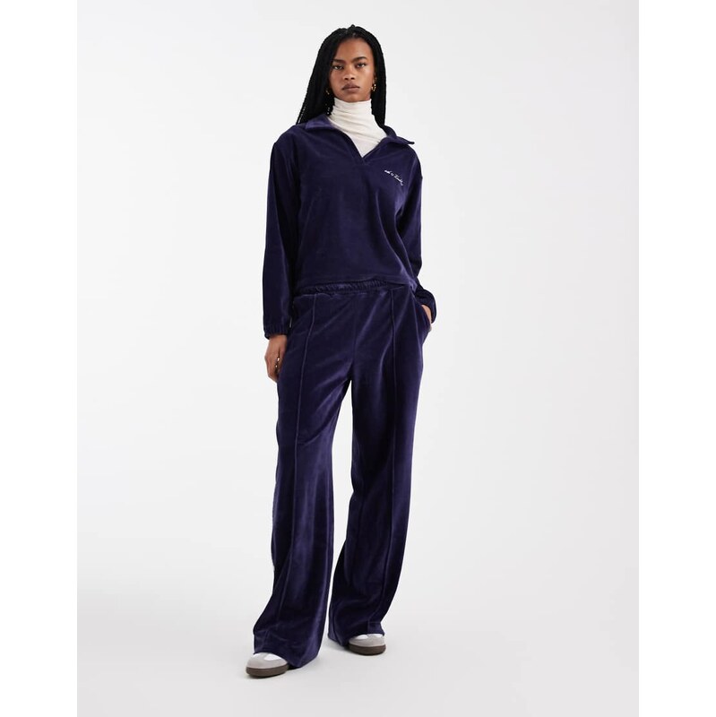 4th & Reckless exclusive velour side stripe seam detail wide leg 111170932