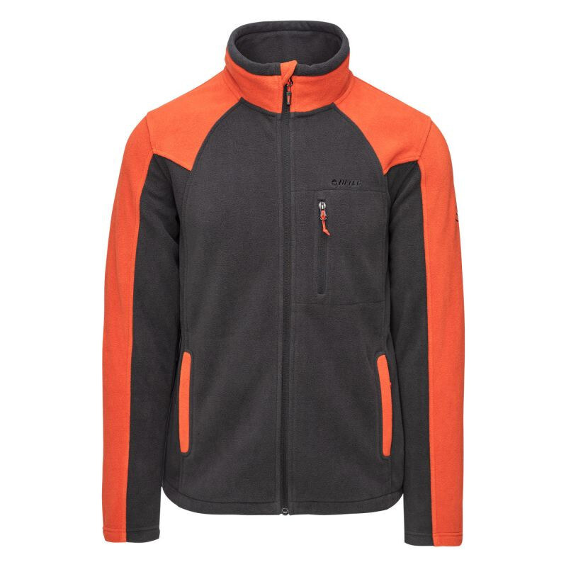 Pánská mikina Polar Monar M 92800621574 šedo-oranž - Hi-Tec