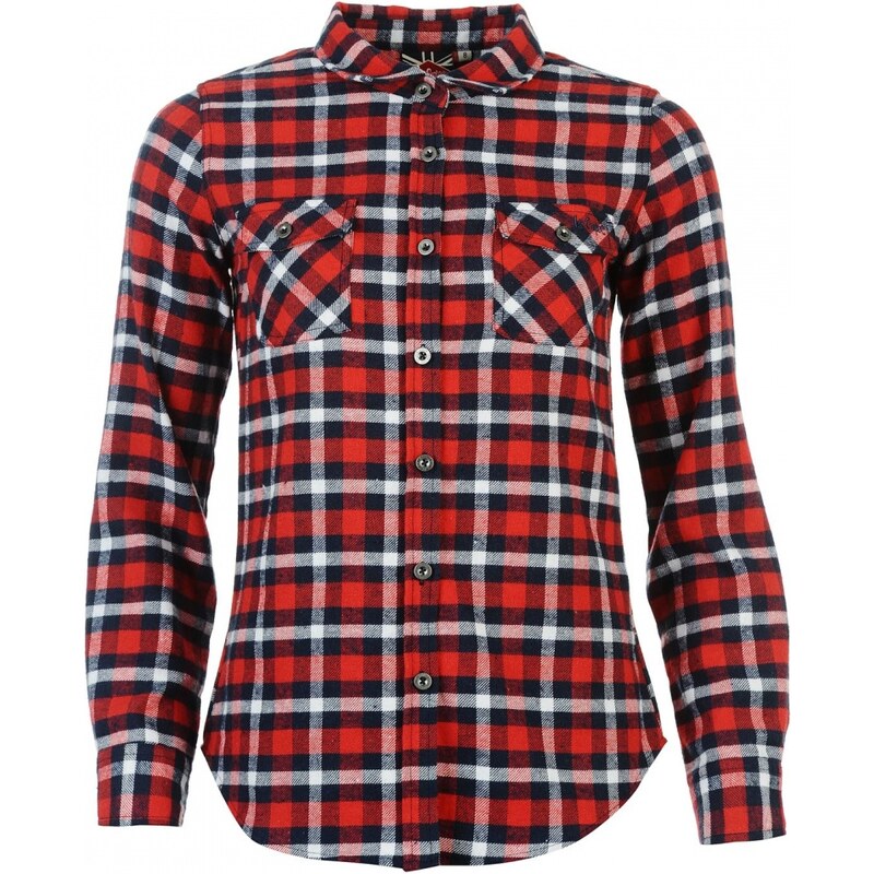 Lee Cooper Flannel Ladies Shirt, navy/red/white