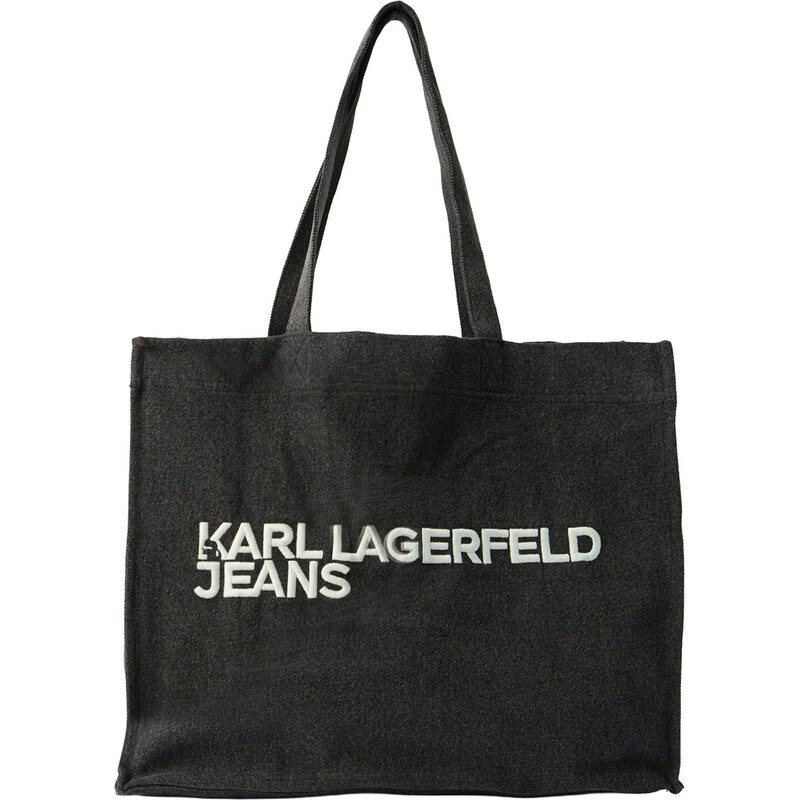 KARL LAGERFELD JEANS Nákupní taška světle šedá / černá 111150586