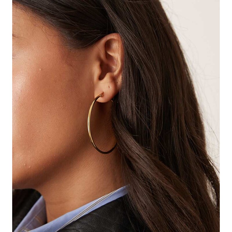 Lost Souls 50mm hoop earrings in 18K gold plated 111511408