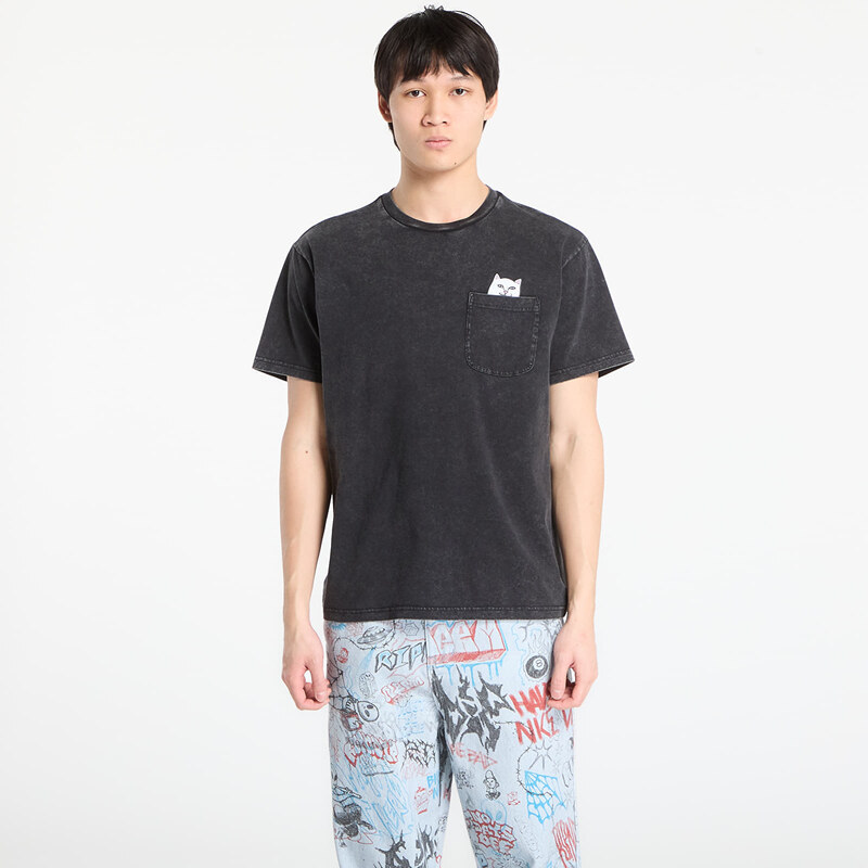 Tričko RIPNDIP Lord Nermal Pocket Tee Black Vintage Wash XL
