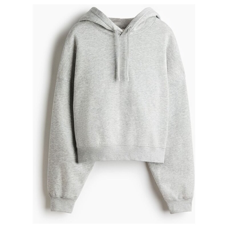 H&M - Mikinas kapucí - Světle Šedý Melír