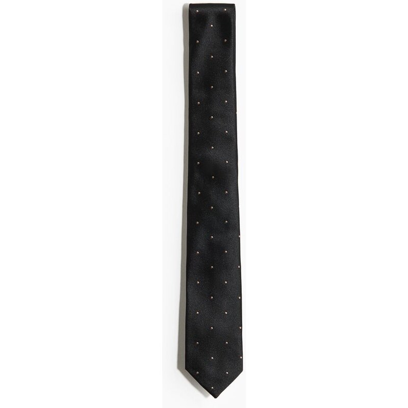 H&M - Vzorovaná kravata - Black/Spotted