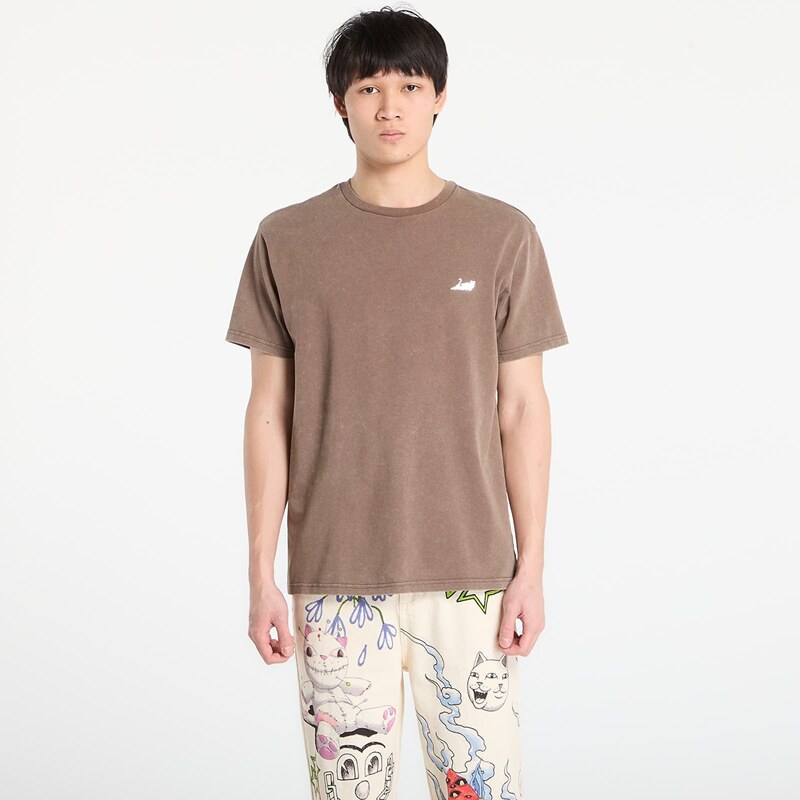 Tričko RIPNDIP Castanza Short Sleeve Tee Brown Vintage Wash S