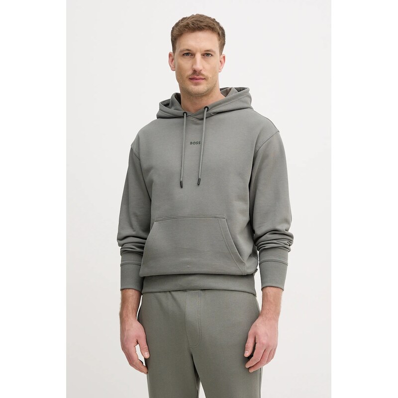 Bavlněná tepláková souprava BOSS Orange TracksuitWesmallhood