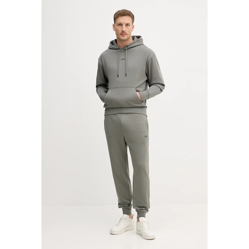 Bavlněná tepláková souprava BOSS Orange TracksuitWesmallhood