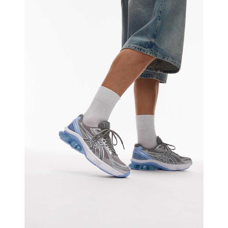 Asics Gel-Kinetic Fluent trainers in clay grey and blue