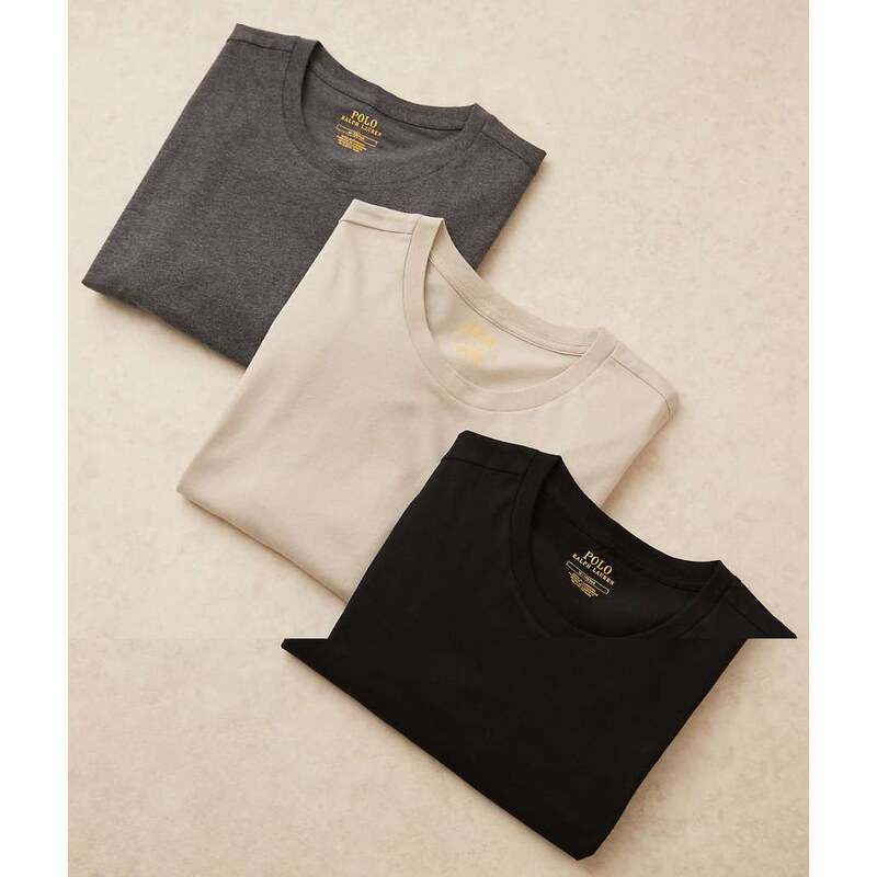 Polo Ralph Lauren 3 pack icon logo hem lounge t-shirts in multi