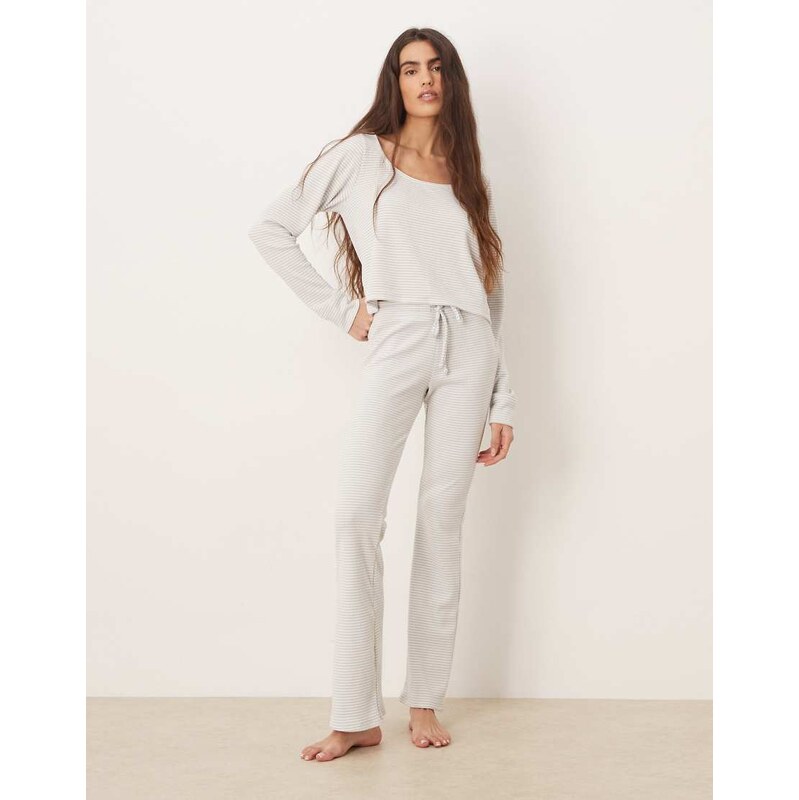 Hollister Gilly Hicks mid rise flare cosy waffle trousers co-ord