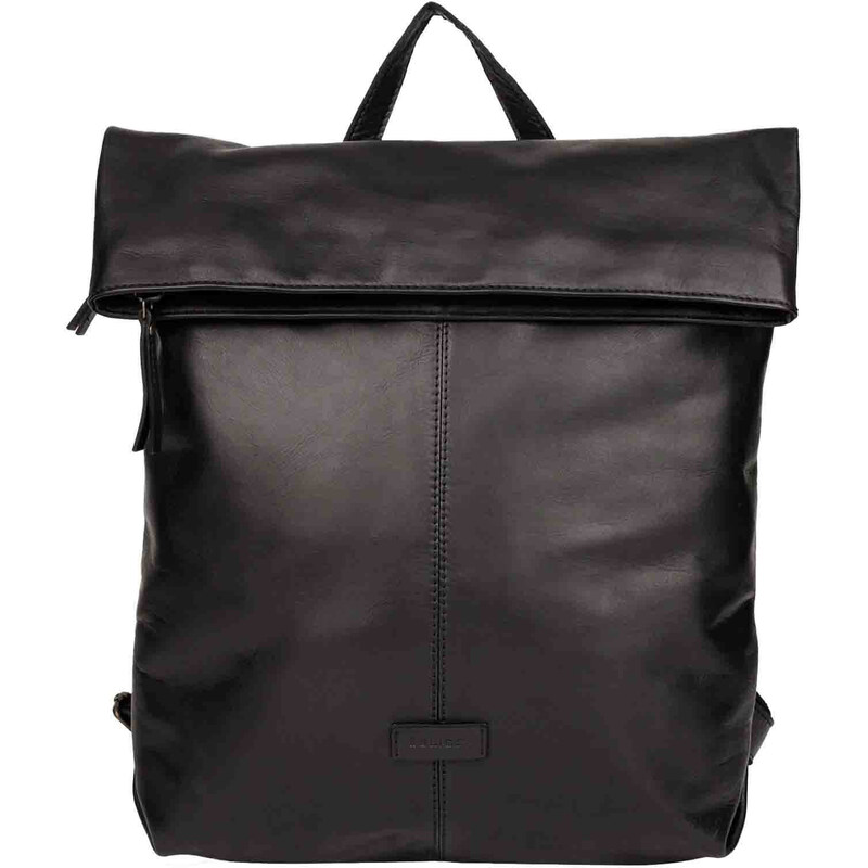 Rolovací dámský kožený batoh Bellicci Tamia - černá