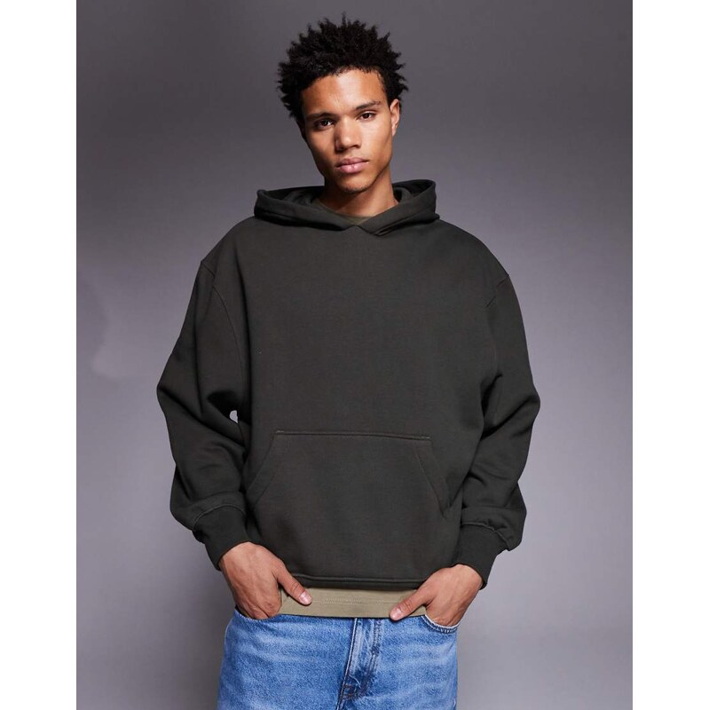 ASOS DESIGN premium heavyweight oversized hoodie in 400gsm khaki