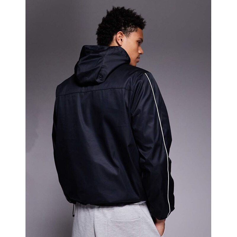 Nike Shox half zip woven jacket in black and grey