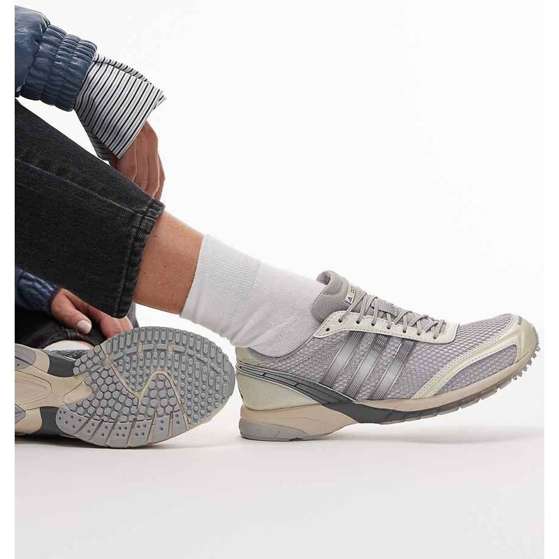 adidas Originals Adios OG trainers in light grey and cream