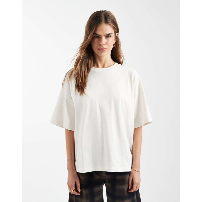 4th & Reckless exclusive cotton embroidered logo drop shoulder boxy 111170930