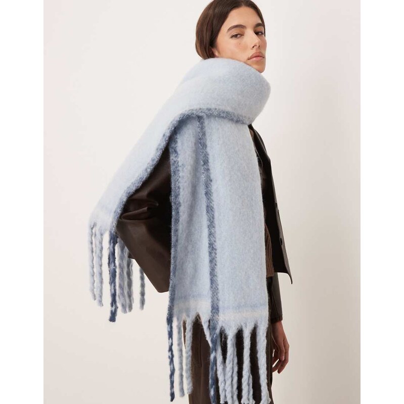 Abercrombie & Fitch cozy scarf in baby blue 111170989