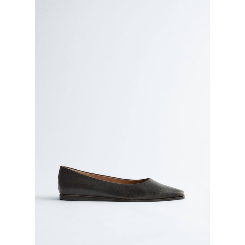 H&M - Kožené baleríny - černá 111170509