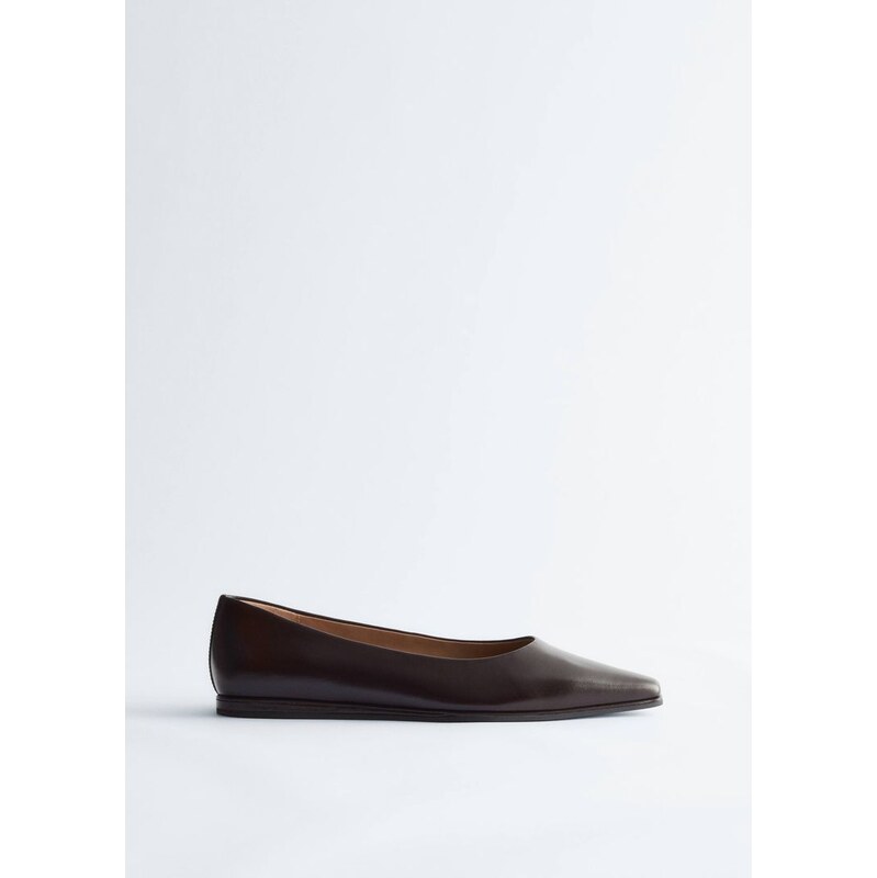 H&M - Kožené baleríny - oranžová 111170527
