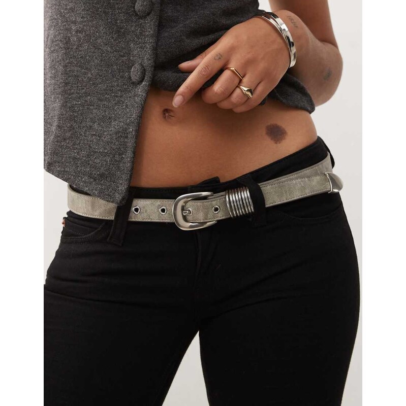 Weekday multi D-ring belt in mole-Brown 111171086