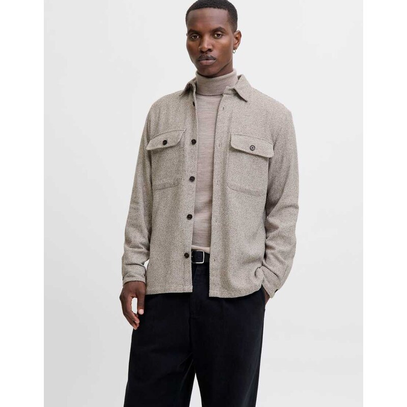 Jack & Jones Overshirt in ermine-Brown