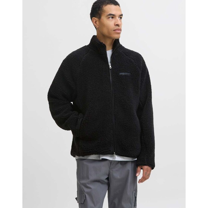 Jack & Jones Teddy jacket in black