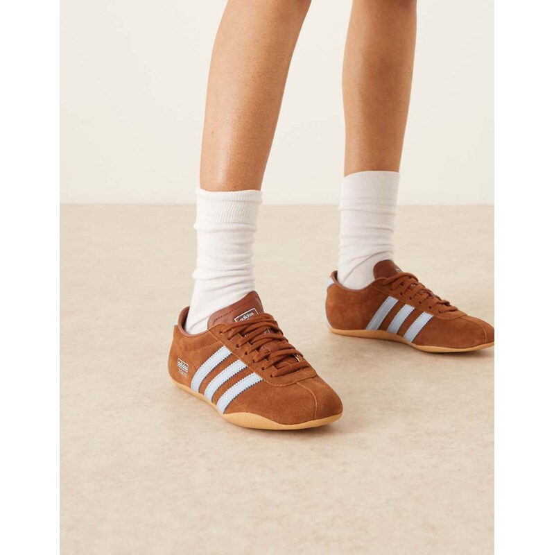 adidas Originals Tokyo trainers in light brown and blue
