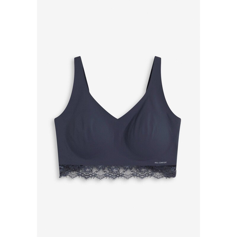 bonprix Vyztužená braletka Feel Comfort Seamless modrá Žena 108220419