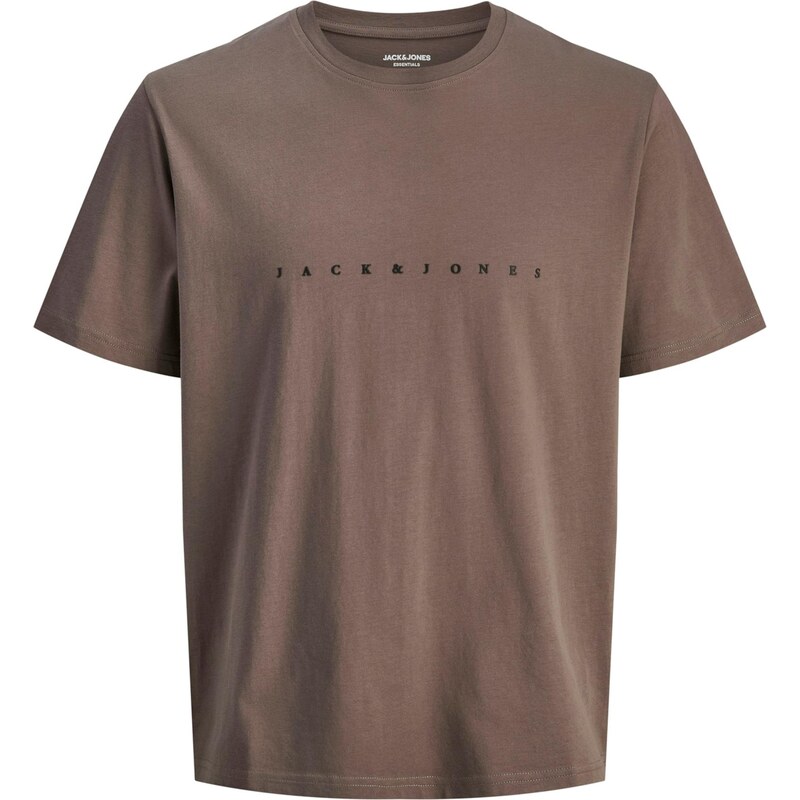 Jack & Jones Plus Tričko JJEStar čokoládová / černá