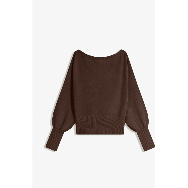 Bershka Svetr hnědá