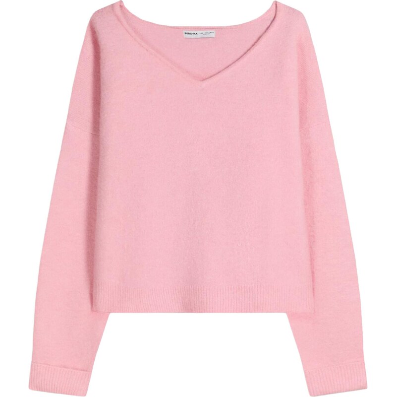 Bershka Svetr světle růžová