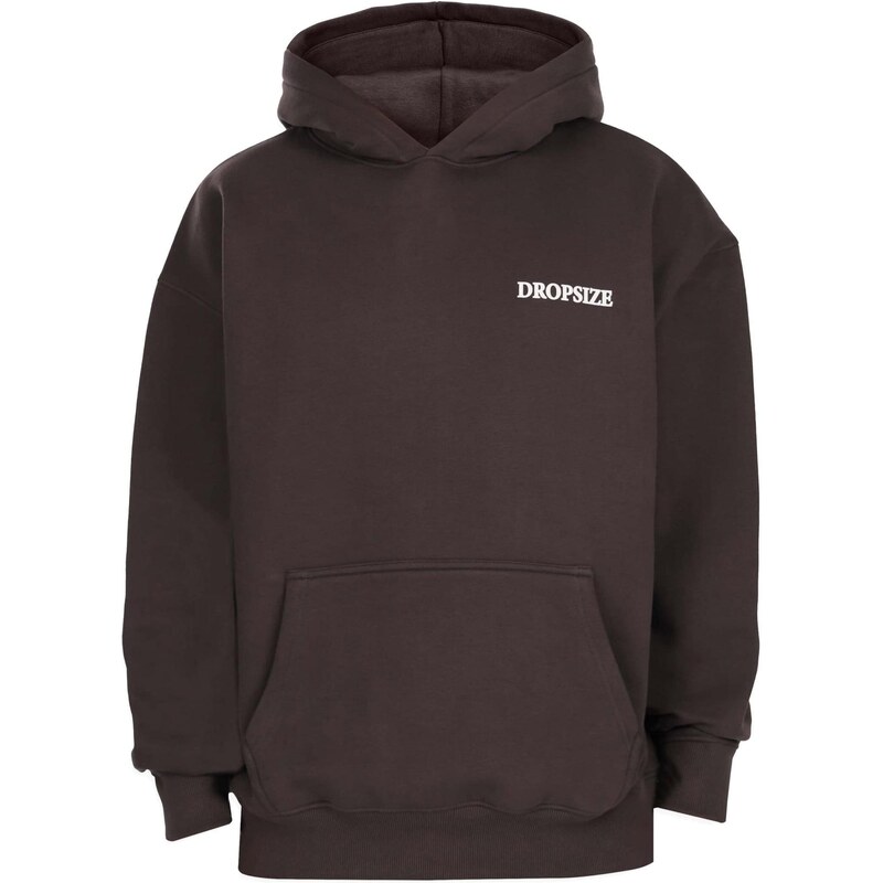 Dropsize Mikina No Rules tmavě hnědá / bílá