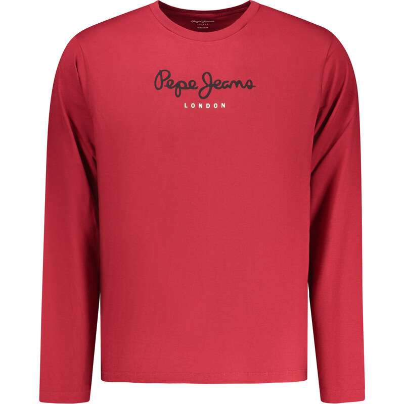 Červené triko s dlouhým rukávem Pepe Jeans
